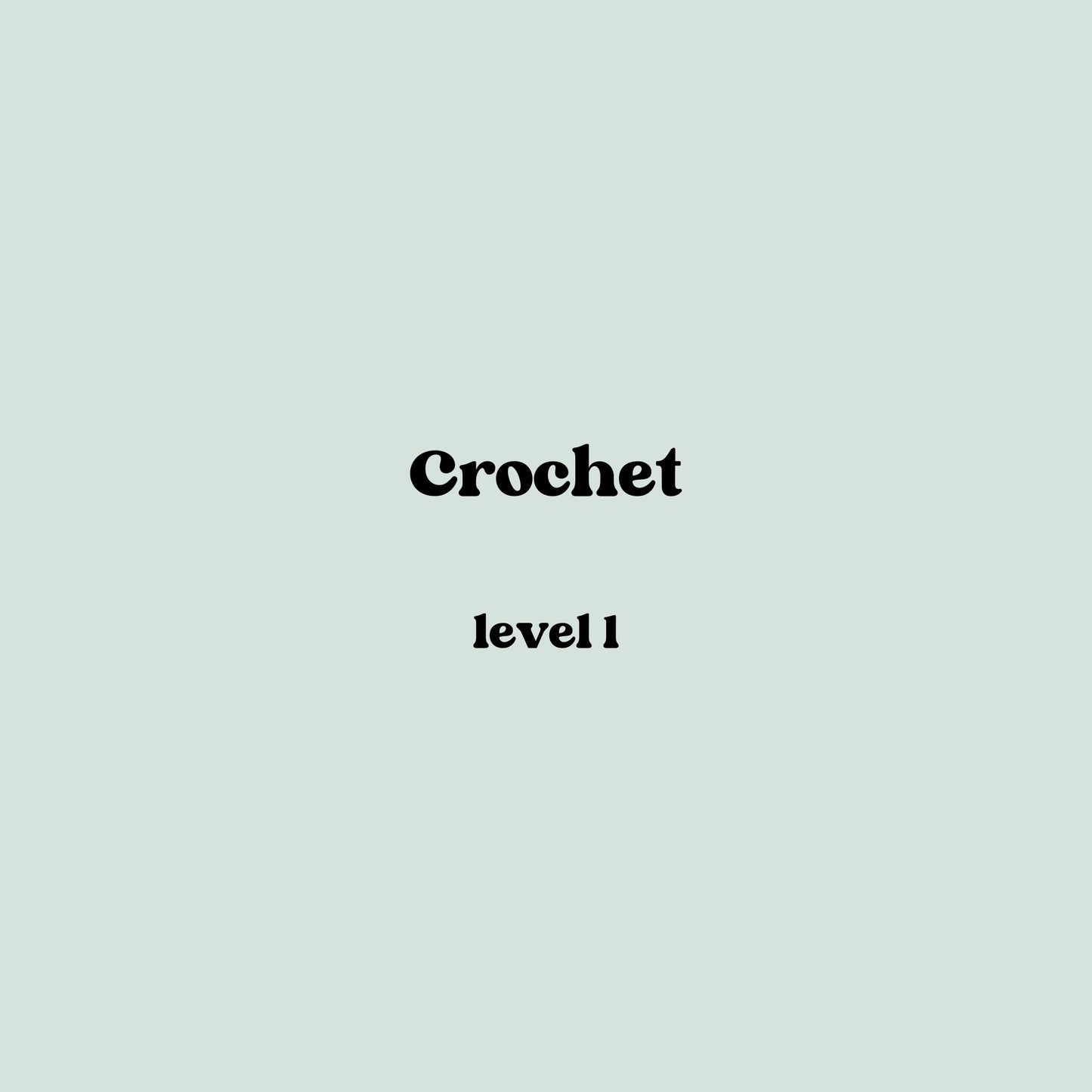 Crochet level 1 (Mondays)