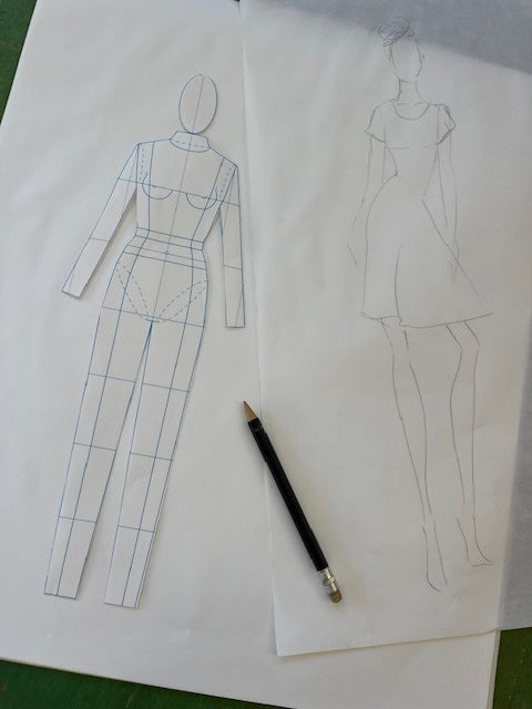 Jr Design MAY: Fashion sketching + Swatches