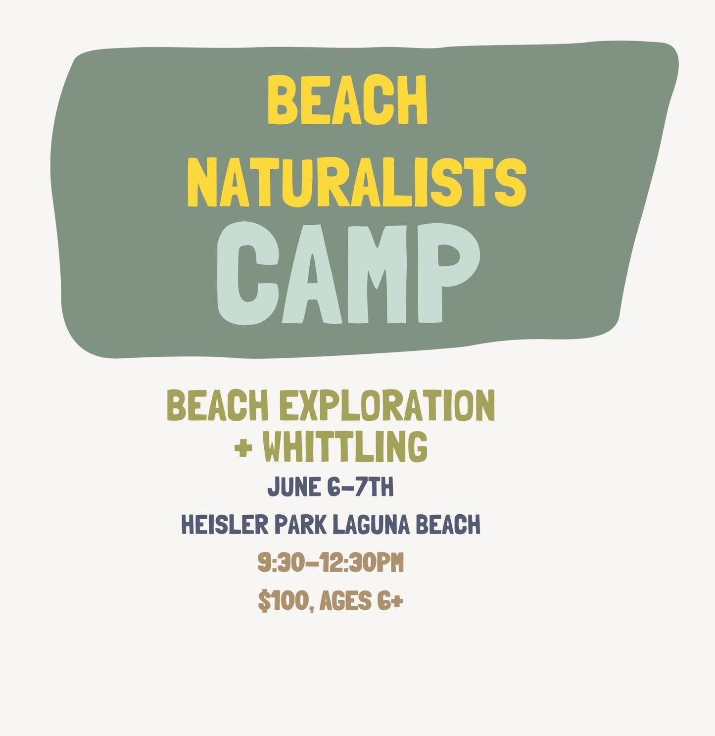 Beach Naturalists Camp JUNE